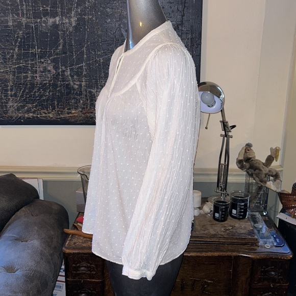 Madewell Balloon-Sleeve Peasant Top in Clipdot - Picture 6 of 12